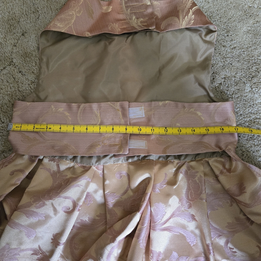 Sassy Peach, Brown and Gold Dog Dress - Picture 4 of 7